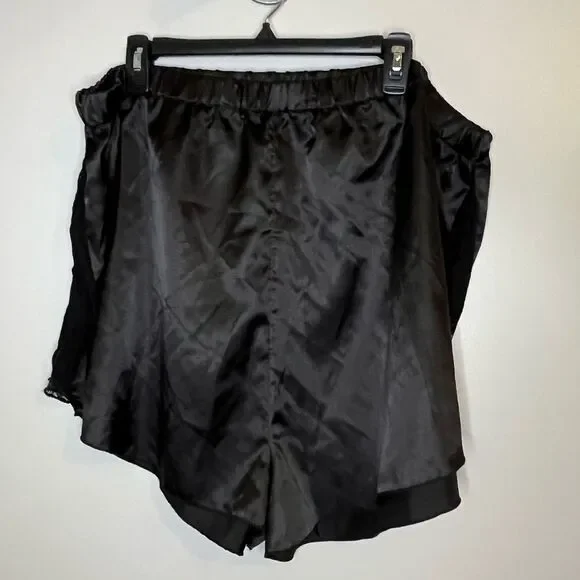 Boohoo Black Two-Piece Tank and Shorts Pajama Set Size 22 - Picture 9 of 14